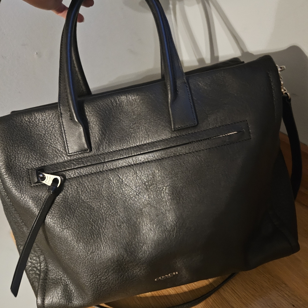 Coach Black Leather Satchel - Picture 8 of 12